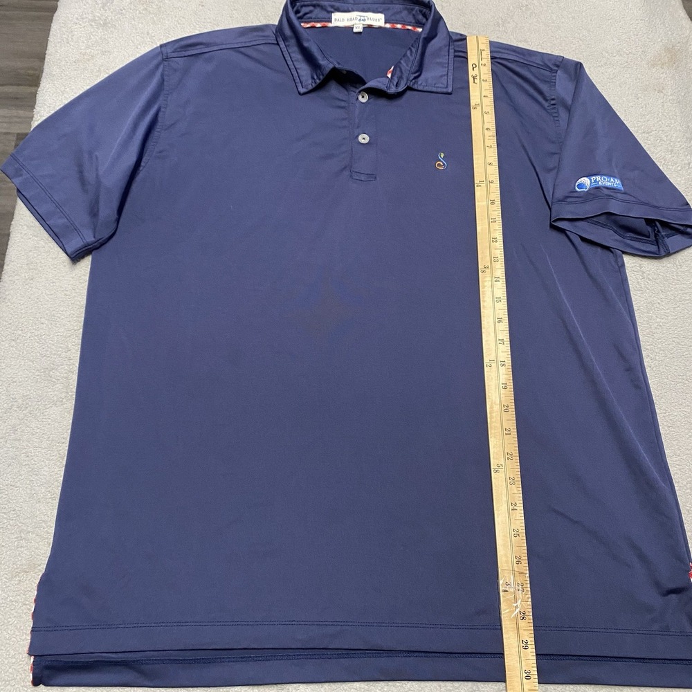 Bald Head Blues Streamsong Polo Mens XL Blue Logo Pro Am Performance - Picture 3 of 7